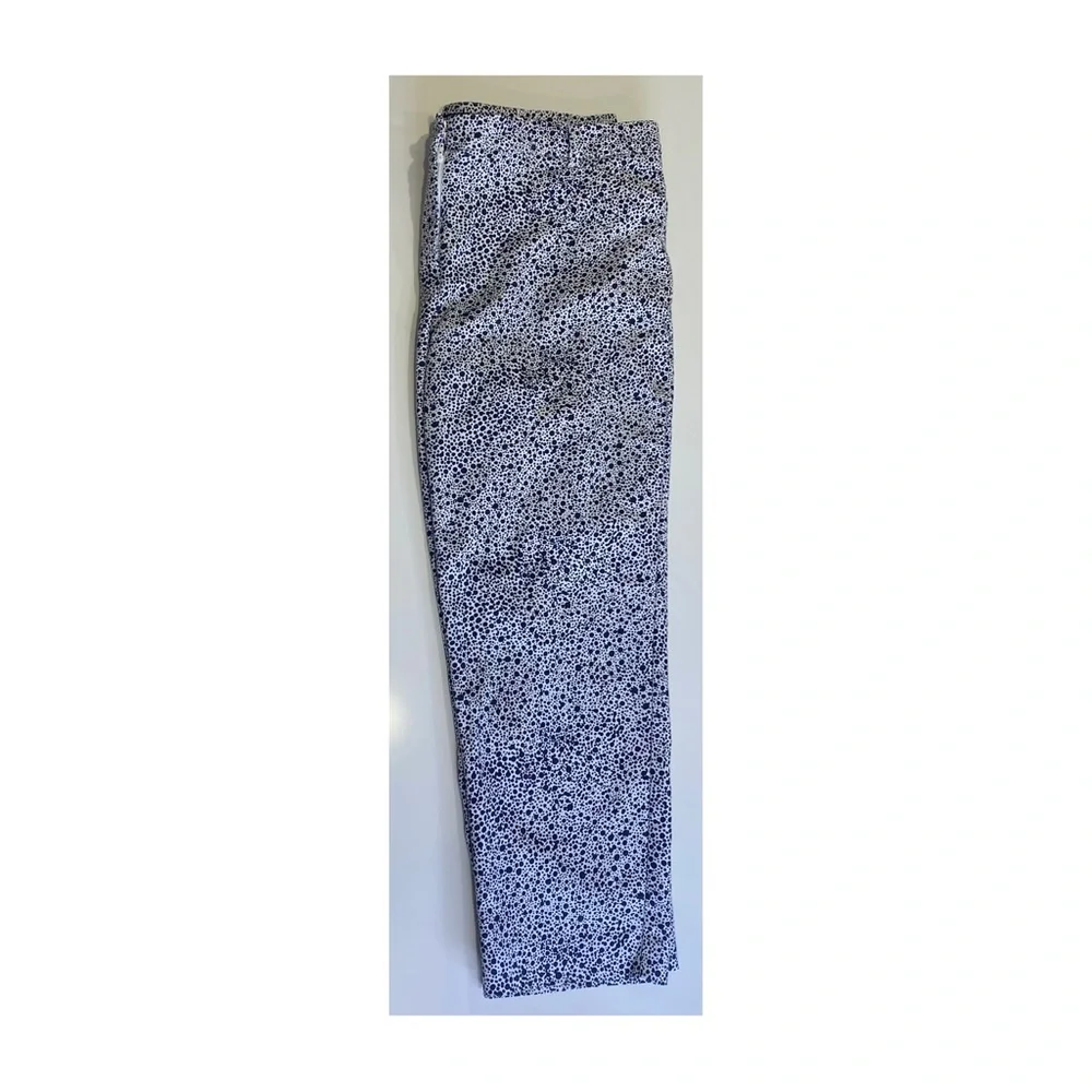 Womens Sportscraft cropped Capri cotton pants size 18 pockets white navy - Picture 3 of 9